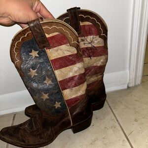 SIGNED Granger Smith American Flag boots